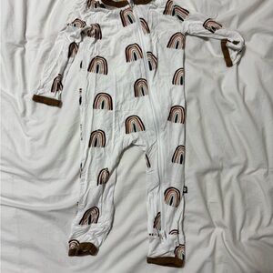 Kyte Baby mocha Rainbow Patterned Kids One Piece